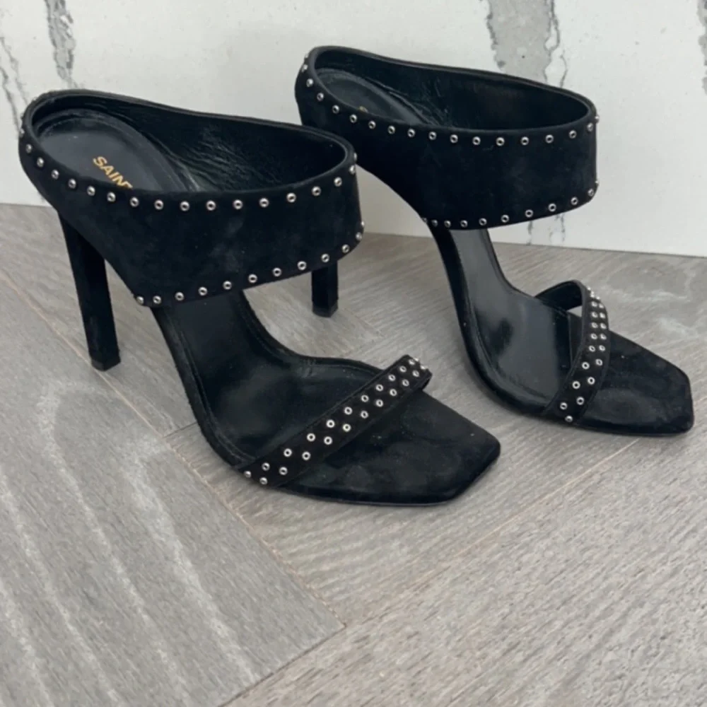 Saint Laurent black studded mule heels – size US 8.5 - Picture 5 of 6